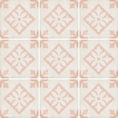 a white and pink tile wallpaper pattern