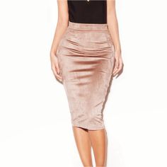 Nwt Brand: House Of Cb Size: Xs Color: Tan Giuditta Taupe Suedette Pencil Skirt From House Of Cb. Zipper Down The Whole Back. Midi Length. Polyester / Spandex. Dry Clean Only. Measurements Are Approximate And Taken Flat Across - Size Xs. Waist - 12" Unstretched Hips - 14" Unstretched Length - 28" Fitted Midi Skirt For Date Night, Beige Knee-length Party Skirt, Beige Fitted Bottoms For Date Night, Fitted Beige Bottoms For Date Night, Beige Fitted Midi Length Pencil Skirt, Fitted Beige Midi Length Pencil Skirt, Beige Pencil Mini Skirt For Party, Fitted Midi-length Beige Skirt, Fitted Beige Midi Pencil Skirt