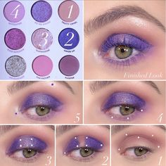 Makeup Purple, Make Up Designs, Makeup Pictorial, Colourpop Eyeshadow, Purple Eye Makeup, Eye Makeup Steps, Makijaż Smokey Eye, Purple Eyeshadow, Colorful Eye Makeup