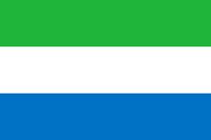 the flag of sierra is shown in blue, green and white stripes on a black background