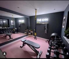 the gym is clean and ready for people to use