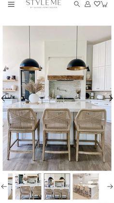 the kitchen is clean and ready to be used as a dining room or living room