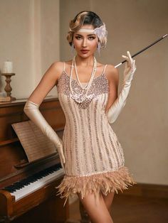 1920s Butler Costume, Harlem Nights Theme Party Fashion Women, 20’s Dresses, Great Gatsby Inspired Outfit, 1920s Bachelorette Party, Roaring 20s Outfits For Women, 1920s Gatsby Outfit, 1920s Themed Party Outfit, Great Gatsby Outfits For Women