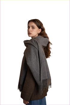 PRICES MAY VARY. 100% Wool Scarf：Made from 100% pure wool, this chunky winter scarf for women combines the softness and insulation of high-quality wool, wrapping you in luxurious comfort and warmth throughout the season. Perfect Gift: This oversized wool scarf makes an excellent choice for Christmas gifts for women, holiday gifts, or gifts for coworkers. Its elegant design and cozy warmth make it a thoughtful and versatile present for anyone on your list. Spacious Fit: This oversized chunky scarf for women measures approximately 71 inches in length and 28 inches in width, with 4-inch tassels on each end. Please allow for a slight variation of ±1-2 inches due to manual measurement. Its ample size provides versatile styling options, whether you prefer to wrap it snugly around your neck or dr Big Scarves, Chic Office Wear, Winter Wardrobe Essentials, Big Scarf, Chunky Scarf, Chunky Scarves, Sportswear Fashion, Warm Christmas