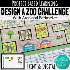 project based learning design a zoo challenge with area and perimeter for students to practice their math skills