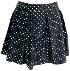 Fitted Polka Dot Pleated Skirt, Polka Dot Pleated Fitted Skirt, Chic Polka Dot Mini Skirt, Summer Polka Dot Mini Skirt, Polka Dot Lined Mini Skirt, Black And White Polka Dot Skirt, Flared Mini Skirt, Polka Dots, Womens Skirt