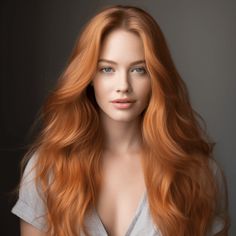 Woman with Strawberry Blonde Long Hair haircut Shinion Hair, Hair Color Ideas For 2023, Hair Color For Brown Eyes, Copper Hair Color Ideas, Copper Balayage, Ginger Hair Color, Copper Hair Color, Haircut Styles