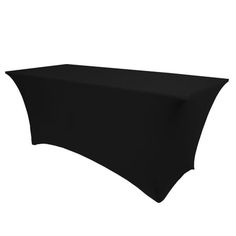 a black table cloth on a white background