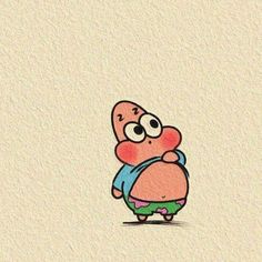 an image of a cartoon character with big eyes and a backpack on it's back