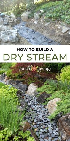 how to build a dry stream in the garden