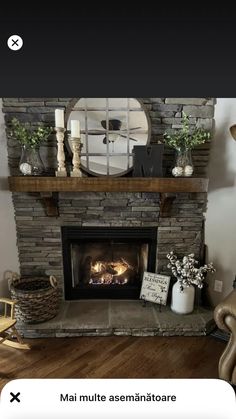 the fireplace is clean and ready for us to put in their home's living room