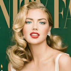 Kate Upton Hair, Vintage Makeup Vanities, Beige Blond, Wedding Hairstyles And Makeup, Hollywood Hair, Retro Makeup, Braut Make-up, Kate Upton, Vintage Makeup