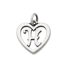 Keep your initials (and the initials of loved ones) close with you wherever you go thanks to the Heart Script Initial Charm. Originally released in 1982, this classic Avery heart charm is available in sterling silver or 14K gold and is available in letter Classic Initial Pendant Charm, Sterling Silver Initial Pendant Charms For Anniversary, Anniversary Initial Pendant Charms, Classic Everyday Sterling Silver Charms, Initial Pendant Charms For Personalized Gift, Silver Initials Charms For Everyday, Sterling Silver Initial Pendant Charms For Personalized Gifts, Classic Personalized Sterling Silver Charms, Sterling Silver Initials Charms For Gifts