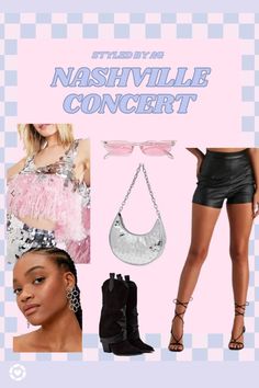 Sequin Metallic Outfit. Western Inspiration. Nashville Travel Vacation. Fun Outfit. Summer Outfit Ideas. Nashville Concert Outfit Ideas | Festival Style | Fun Outfits | Anna Grace Newell Nashville Concert Outfit, Outfit Ideas Nashville, Metallic Outfit, Nashville Travel, Outfit Western