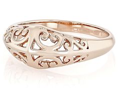 Introducing the Copper Filigree Ring from Timna Jewelry Collection™! This delightful piece features intricate filigree work that dances around your finger, adding a touch of whimsy to any outfit. Crafted with love and care, this ring is made of high-quality copper that shines in all its glory. With dimensions measuring 0.74 inches in length and 0.33 inches in width, it's the perfect statement accessory for any occasion - whether you're dressing up or just want to add some flair to your everyday Ornate Filigree Ring For Promise, Ornate Filigree Promise Ring, Rose Gold Filigree Ring With Intricate Design As Gift, Filigree Ring, With Love, Jewelry Collection, Copper, Ring, High Quality