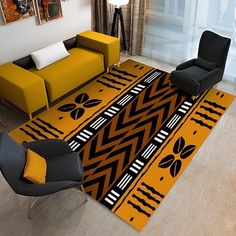 African Carpet Rug Kuba Print - Bynelo African Carpet, African Decor Living Room, African Living Rooms, Africa Clothes, Africa House, Mudcloth Pattern, Afrocentric Decor, African Interior Design, African Furniture