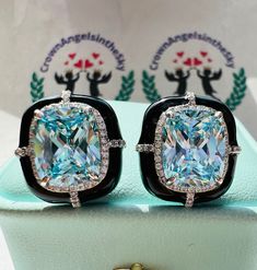 3 Carat/ 6TCW ENAMEL Fancy Blue AQUAMARINE Earring Stud, Ocean Blue March Birthstone, Best Gift For Her S925 /14K/18K The Main stone is 9*11 mm Overall Size is 19*17 mm ♥Made to order 5 days ready to ship ♥ The main stone is the Finest Simulated AQUAMARINE. ♥Absolutely gorgeous and beautifully handcrafted Finest Simulated AQUAMARINE  in an exquisite setting. ♥ This classic yet trendy Jewelry makes the perfect Christmas/Anniversary/Valentine's/Birthday gift for her that will be treasured forever. Fine Jewelry Light Blue Earrings For Formal Occasions, Formal Blue Topaz Earrings, Light Blue Fine Jewelry Earrings For Formal Occasions, Formal Light Blue Fine Jewelry Earrings, Light Blue Gemstone Jewelry In Cubic Zirconia, Light Blue Cubic Zirconia Gemstone Jewelry, Fine Jewelry Aquamarine Earrings For Formal Occasions, Light Blue Cubic Zirconia Jewelry With Gemstones, Formal Aquamarine Earrings Fine Jewelry