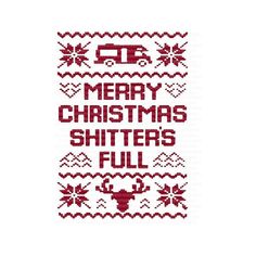 a cross stitch pattern with the words merry christmas shitters full