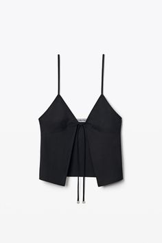 Black Cami Crop Top, Diy Witch, Fashion Design Clothes, Tie Top, Alexander Wang, Look Fashion, Diy Clothes, Cute Dresses, Alexander