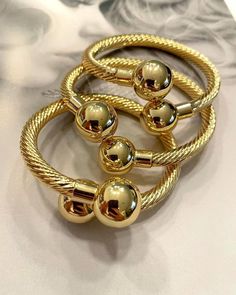 Chunky Gold Jewelry, African Print Dress Designs, African Print Dress, Gold Bracelets, Yellow Nails, Fashion World, Jewelry Inspo, Arm Candy, Hottest Trends