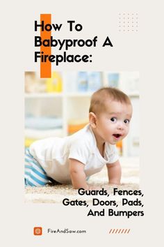 a baby crawling on the floor with text overlaying it that reads how to babyproof