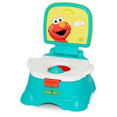 The Sesame Street Elmo Hooray 3-in-1 Potty training toilet for girls & boys helps big kids tackle their potty training adventure while having fun! This toddler toilet includes a pretend flush handle with fun sounds and Elmo's encouraging voice to make potty time enjoyable. And with the potty training toilet seat and step stool, the Elmo Potty helps make your little boy or girl s transition to an adult toilet seat even easier. Stage 1: Kick potty training with the simple-to-use and easy-to-clean training potty for toddlers. The pretend flush handle has cute encouragements from Elmo and pretend flushing sounds that will excite your toddler for their potty-training adventure! Parents will also love the easy, one-hand removal of the waste cup and the NEW rounded splash guard! This soft, flexib Elmo Potty, Potty Training Schedule, Toddler Toilet Seat, Baby Toilet Training, Baby Elmo, Potty Training Toilet Seat, Toddler Toilet, Flush Handle, Baby Toilet