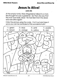 the jesus is alive coloring page for kids to color and print on their own sheets