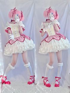 19.24€ 52% OFF|Unisex Anime Cos Puella Magi Madoka Magica Kaname Madoka Cosplay Kostuums Halloween Kerst Party Sets Uniform Past| | - AliExpress Rei Ayanami Cosplay Long Hair, Cute Anime Cosplays, Madoka Cosplay Makeup, Madoka Kaname Cosplay, Cute Cosplay Outfits, Magical Girl Cosplay, Anime Cosplay Outfits