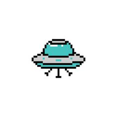 an old school computer game character with a spaceship in the middle of it's screen