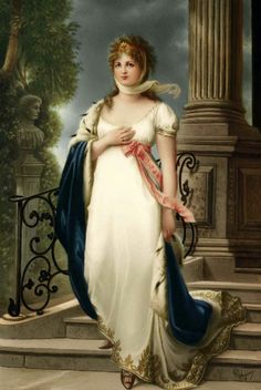 Franz Wagner, Franz Xaver Winterhalter, Blue Castle, 1820s Fashion, Medieval Woman, Queen Dresses, French Paintings, She's A Lady