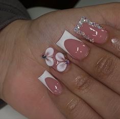 Acrylic Toe Nails, Square Nail Designs, Short Square Nails, Girly Acrylic Nails, Short Square Acrylic Nails, Short Acrylic, Unique Acrylic Nails, Bling Acrylic Nails, Short Acrylic Nails Designs