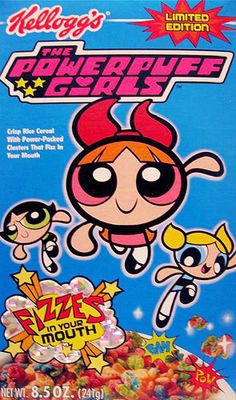 the powerpuff girls cereal box