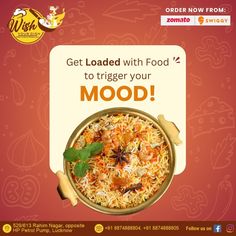 Get loaded with food to trigger your mood at Wish Your Dish! 🍽️✨  Order now!!  Call us for more info +91 8874888804, +91 8874888805  #FoodieVibes #EatWellFeelWell #WishYourDish #FoodLove #DeliciousDelights #MoodBooster #FoodHeaven Creative Food Poster Design, Jeremiah 2911, Bubble Tea Flavors, Fiesta Kitchen, Food Posters, Hotel Ads, Restaurant Ad, Asha Bhosle