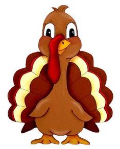 a cartoon turkey with the words thanksgiving on it