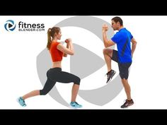 a man and woman are doing exercises together