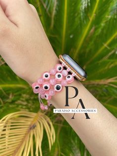 Mal de ojo rosa Apple Watch band  Tamaño de muñeca Xs S M XL M- siendo el más común  Evil eye pink Apple Watch band adjustable  Wrist size  Xs S M L XL M- Most common size Evil Eye Apple Watch Band, Pink Bracelet Strap Apple Watch Band, Pink Rectangular Bracelet Strap Apple Watch Band, Pink Rectangular Apple Watch Band With Bracelet Strap, Pink Rectangular Watch Band With Bracelet Strap, Pink Apple Watch Band With Bracelet Strap, Trendy Rectangular Pink Watch Band, Trendy Pink Rectangular Watch Bands, Trendy Pink Rectangular Apple Watch Band