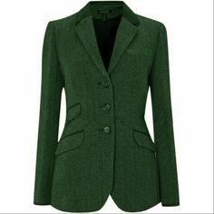 Herringbone Women's Jackets Coat Slim Fit Single Breasted Tweed Jacket Tailored | eBay Women Power, Power Suit, Women's Jackets, Spring Jackets, Tweed Jacket, Girls Dress, Powerful Women, Single Breasted, Herringbone