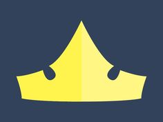 a yellow crown on a blue background