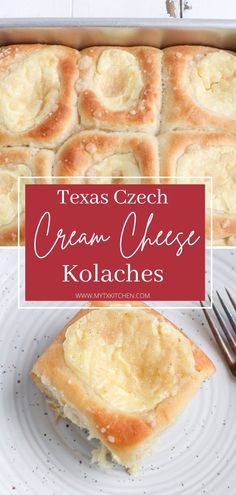 an image of cream cheese kolaches on a plate