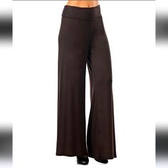 Palazzo Pants Whether Dressed Up Or Down, These Palazzos Provide The Ideal Blend Of A Flattering Fit And All-Day Comfort Thanks To The Stretch-Enhanced Fabric And Fold-Over Waist. 95% Rayon / 5% Spandex Hand Wash Made In The Usa Tall Palooza Pants, Boho Hippie Pants, Cargo Dress Pants, Black Velvet Pants, Trousers Women Wide Leg, Spandex Pants, Womens Khakis, Striped Wide Leg Pants, Black Wide Leg Pants