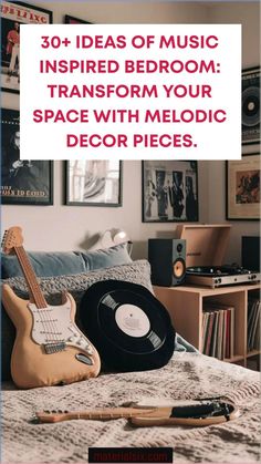 Transform your space with these music-inspired bedroom ideas that will elevate your room aesthetic to a whole new level. Find unique decor elements like vintage album cover posters and cozy rugs for a teen room full of character. Save this pin now to upgrade your dorm room or teenage bedroom with a stylish music-themed twist. Music Inspired Bedroom, Music Themed Rooms, Music Themed Bedroom, Music Themed Decor, Shed Tiny House, Inspired Bedroom, Cozy Rugs, Diy Ceiling, Themed Bedroom