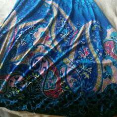 Full Length Maxi Dress, Never Worn (No Tags, Though). Ombre Turquoise And Royal Blue Swirls Accented With Yellow And Pink Paisley Patterns One The Bust And Bottom. --- Fully Adjustable Halter Ties. Otherwise Strapless. --- Padded Breasts --- Size Small Pink Paisley, Blue Ombre, Paisley Pattern, Blue Yellow, Pink Color, Royal Blue, Full Length, Paisley, Maxi Dress