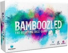 the board game bamboozled is in its box and it's colorfully painted