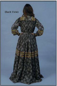 "Missouri River Sewing Pattern number 4799-500-016 Cherokee Tear Dress Pattern includes Women's sizes Small (6-8), Medium (10-12), Large (10-12 and X-Large (18-20 Pattern condition: Uncut, factory folded and complete with instructions ~ Item for sale is a sewing pattern, not a finished garment ~ This extremely popular dress acquires its name from the method of \"tearing\" out its pieces. Unique to the Cherokee and several other tribes of the Southeast, it is easy to make and requires only a few Cotton Prairie Dresses, Prairie Style Long Sleeve Fitted Dress, Cherokee Tear Dress, Moccasins Pattern, Tear Dress, Alaskan Art, Cherokee Dress, Native Dress, Cherokee Indian