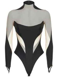 (eBay) MUGLER - SHEER TULLE & JERSEY PANEL BODYSUIT SIZE 34 RRP $1240 Elegant Sheer Nylon Bodysuit, Elegant Sheer Second-skin Bodysuit, Sheer Fitted Polyamide Bodysuit, Evening Second-skin Nylon Bodysuit, Fitted Bodysuit With Sheer Bodice For Evening, Fitted Evening Bodysuit With Sheer Bodice, Fashion Inspiration Board, Curator Style, Womens Clothing Tops