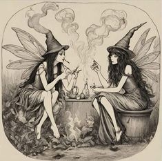 Witchy Illustration Art, Desenhos Para Halloween, Witchy Drawings Art, Witchy Art Painting, Witch Illustration Art, Witchcraft Art, Witch Illustration, Fairy Witch, Magic Nature