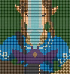 a cross - stitch pattern of a cow wearing a blue shirt and holding a purple flower