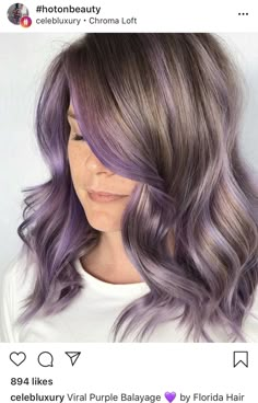 Florida Hair, Hello Hair, Purple Balayage, Short Hair Highlights, My Babe, Hair Artist, Peinados Recogidos, Hair Color Purple