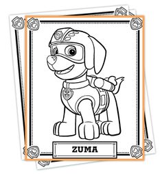 the paw patrol dog from paw patrol coloring pages for kids to print out and color