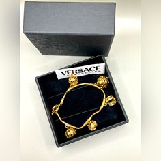 Reposhing This Item. Loved It, But Ready To Rotate For Something New. Full Inclusion. Questions? Leave A Comment Below! Designer Gold Bracelets For Evening, Designer Yellow Gold Bracelets For Party, Designer Gold Bracelets For Party, Designer Gold Bracelets, Versace Baroque, Versace Vintage, Versace Jewelry, Versace Gold, Vintage Versace